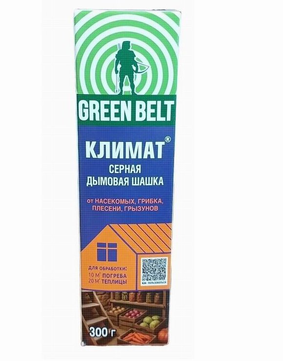 Шашка 300гр серная КЛИМАТ от плесени,грибков GREEN BELT (40)
