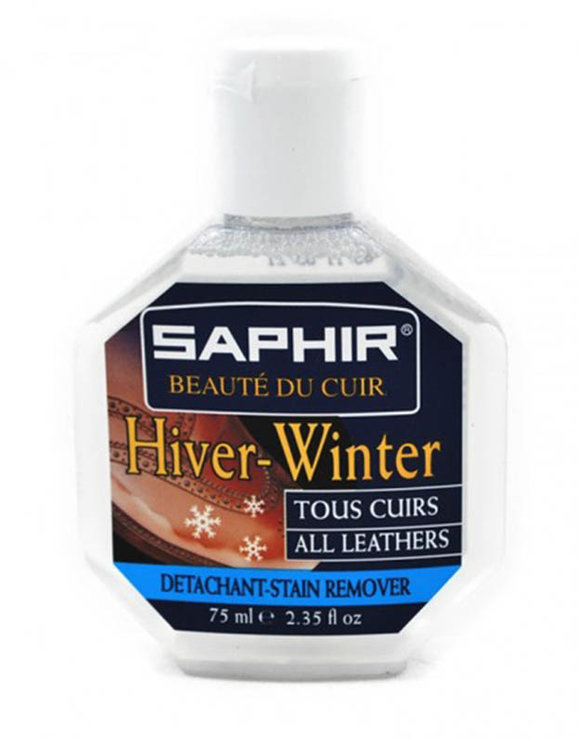 САПФИР Очиститель 75мл Hiver-Winter удаляет налет, разводы от соли,воды и снега для любых материалов.