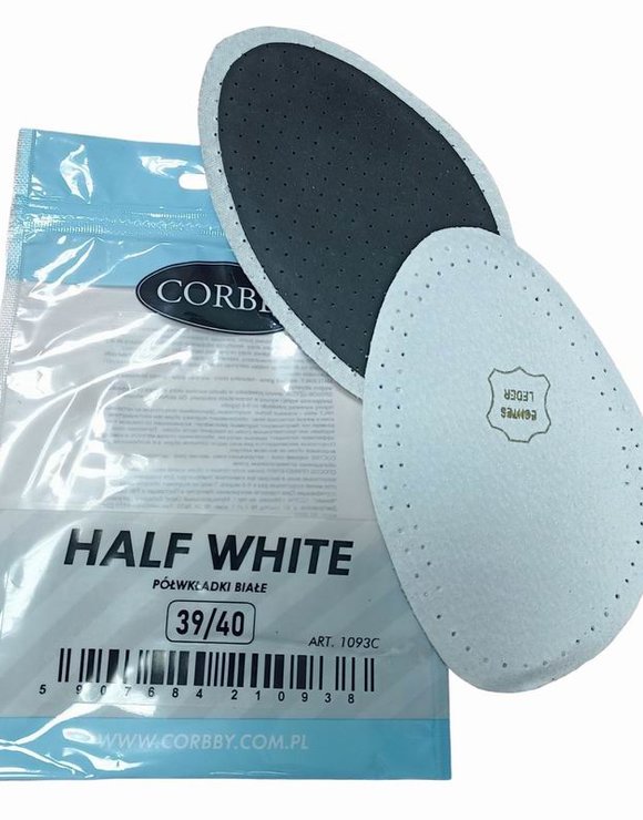 CORBBY Полустельки натур. кожа Half white 39/40