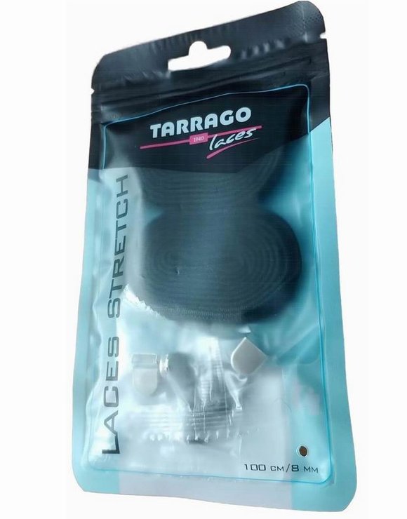 TARRAGO Шнурки 100см эластичные, регулируемые Черные