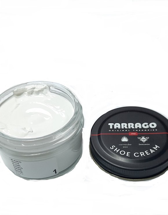 TARRAGO Крем для кожи 50мл белый (ст.банка) Shoe Cream