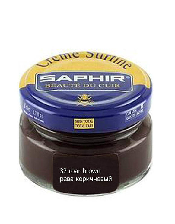 САПФИР Крем для кожи 50мл Creme Surfine черно-коричневый (roar brown)