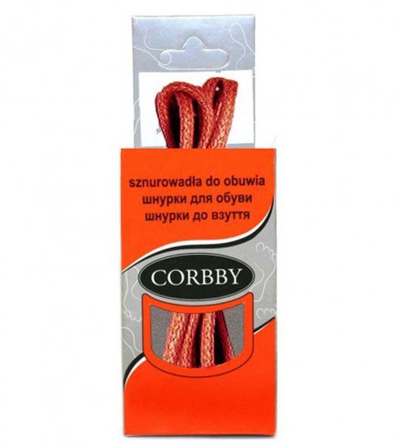 CORBBY Шнурки 75см круглые тонкие с пропиткой Красные