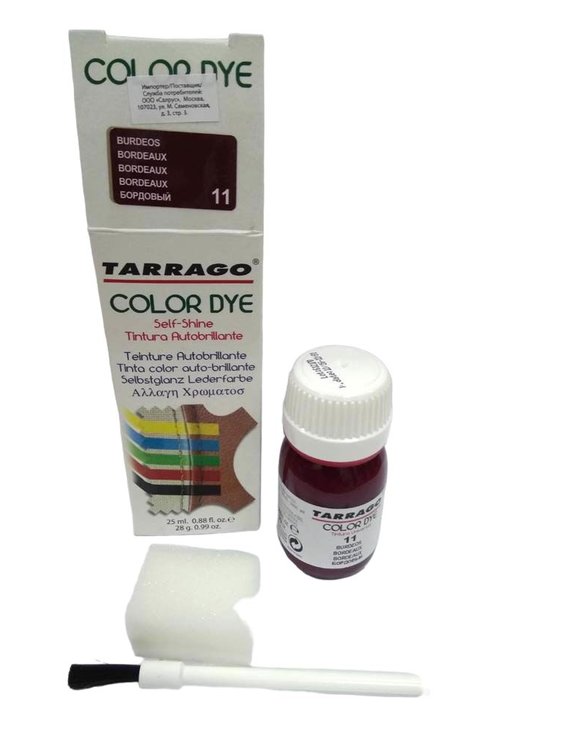 TARRAGO Краситель 25мл для кожи и текстиля Color Dye бордовый (bordeaux)