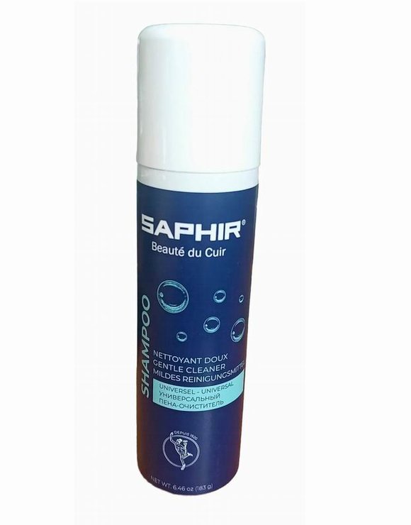 САПФИР Пена очиститель 150мл SHAMPOO для кожи, замши, текстиль