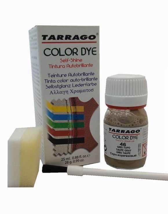 TARRAGO Краситель 25мл для кожи и текстиля Color Dye серо-коричневый (taupe gray)