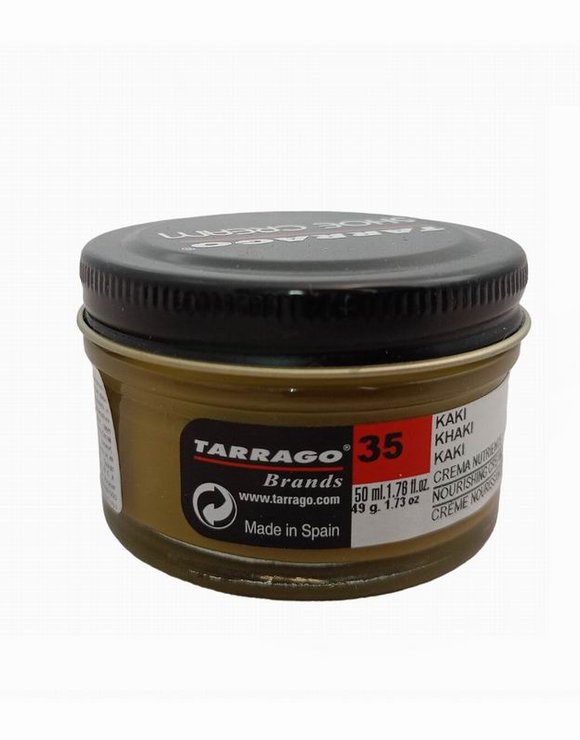 TARRAGO Крем для кожи 50мл хаки (ст.банка) Shoe Cream