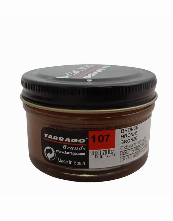 TARRAGO Крем для кожи 50мл бронза (ст.банка) Shoe Cream