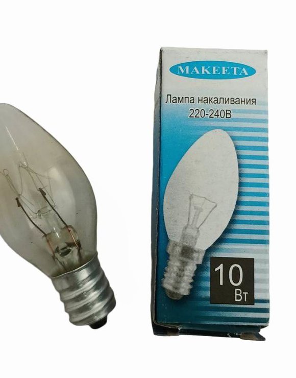 Лампа накаливания 10Вт Е12 прозрачная