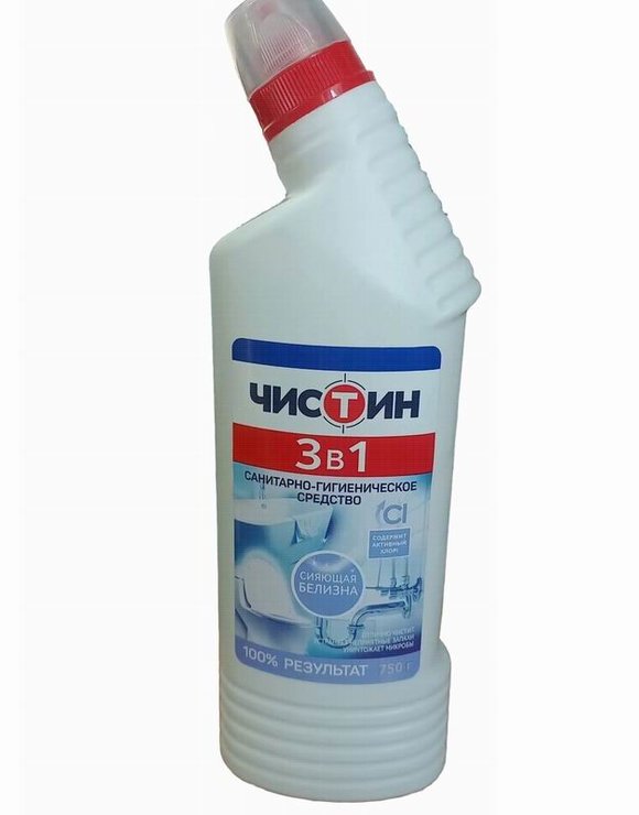 Средство 750г Для сантехники 3в 1 ЧИСТИН Отлично чистит, устраняет запахи, уничтожает микробы (14)