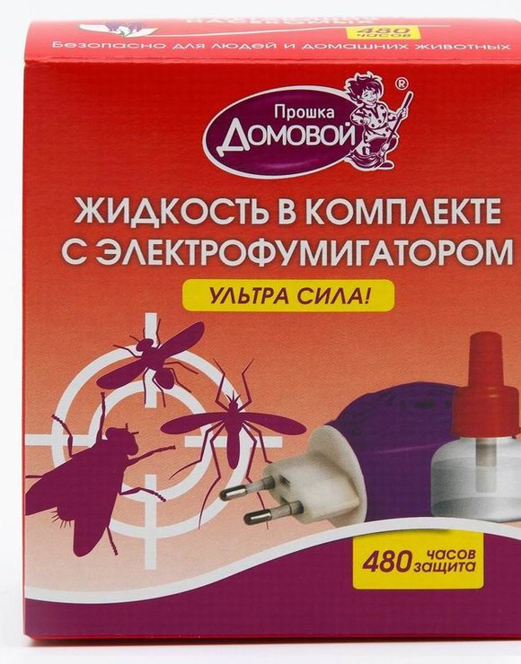 Домовой Комплект от комаров УЛЬТРА СИЛА жидкость 60ночей + фумигатор, без запаха (24)