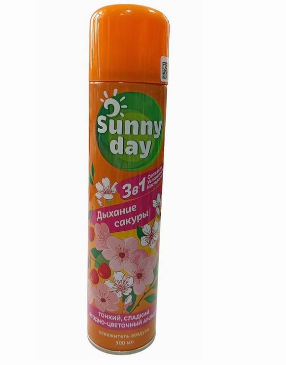 Освежитель воздуха ДЫХАНИЕ САКУРЫ 300мл (200гр) Sunny Day (12)