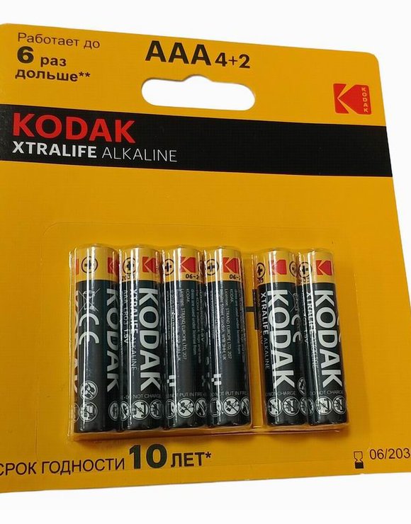 LR-03 Kodak бл-4+2 Xtralife Alkaline (72)