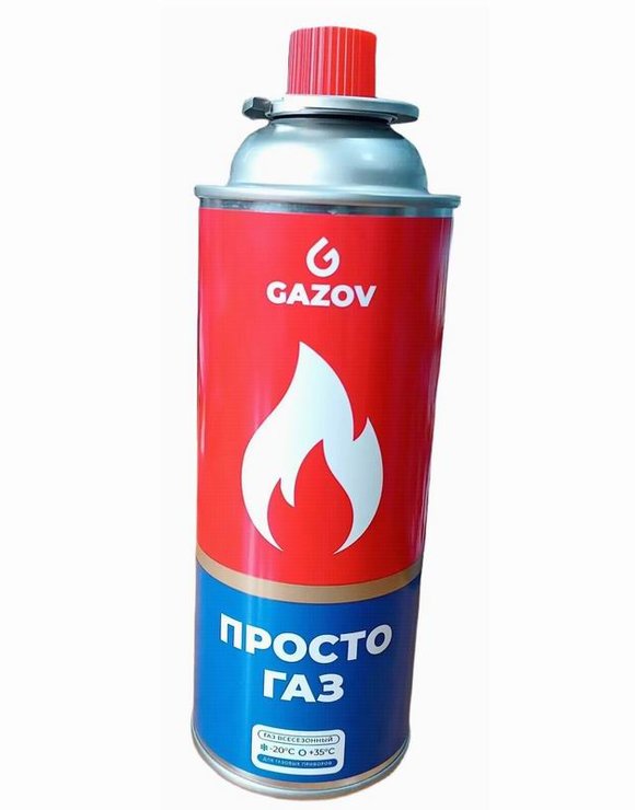 Газ для горелок 400мл (220гр) при -15° +40° GAZOV (12)