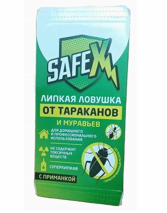 Ловушка-домик 1шт клеевой для тараканов и муравьев с приманкой SAFEX (120)