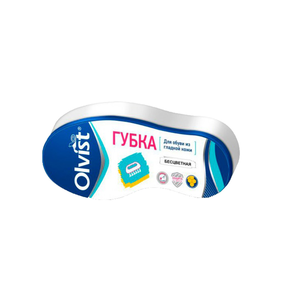OLVIST Губка для кожи туфелька маленькая бесцветная (12)