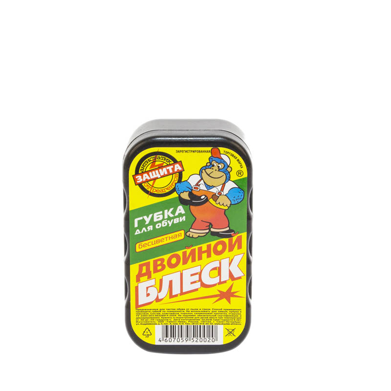 Дв. Блеск Губка для кожи СТАНДАРТ бесцветная (10/100)