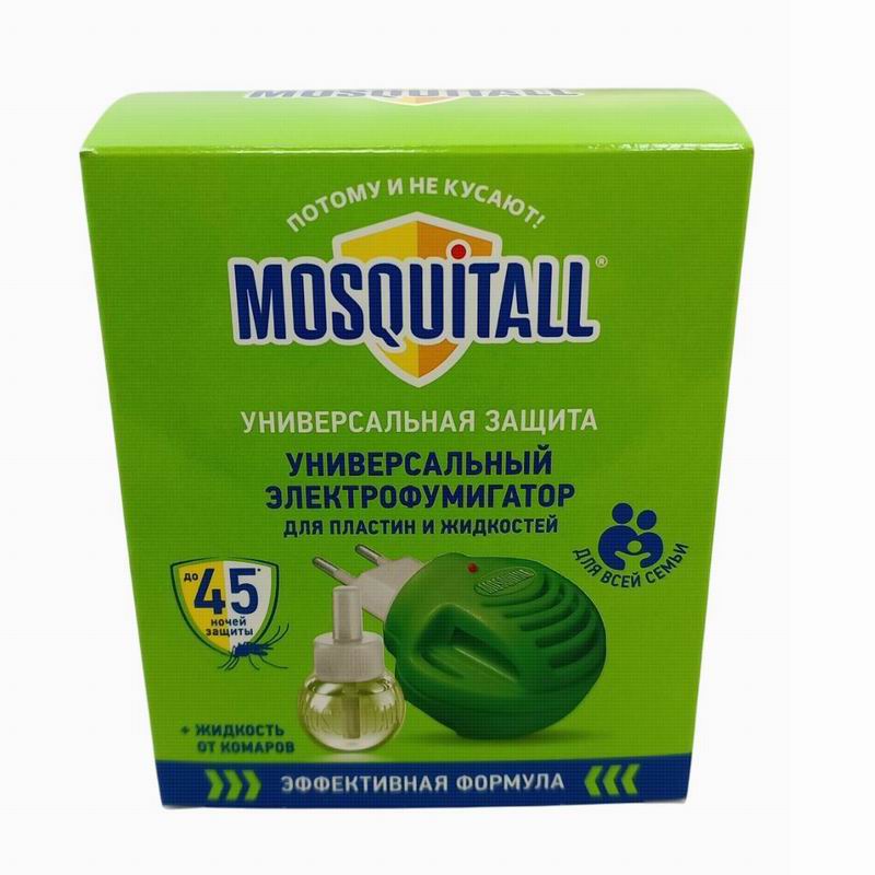 MOSQUITALL Комплект фумигатор+жидкость 45ночей Универсальная защита от комаров (6)