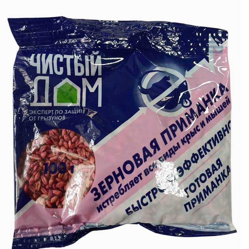 ЧИСТЫЙ ДОМ Зерновая приманка 100гр для крыс и мышей (50)