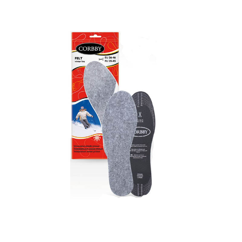 CORBBY Стельки р.36/46 Войлок на латексе Серые FELT