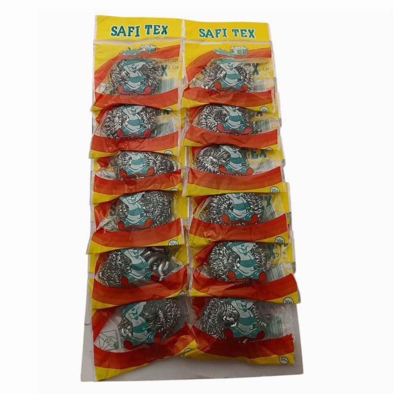 Терка 12шт металл спираль для посуды на блистере  SAFI TEX