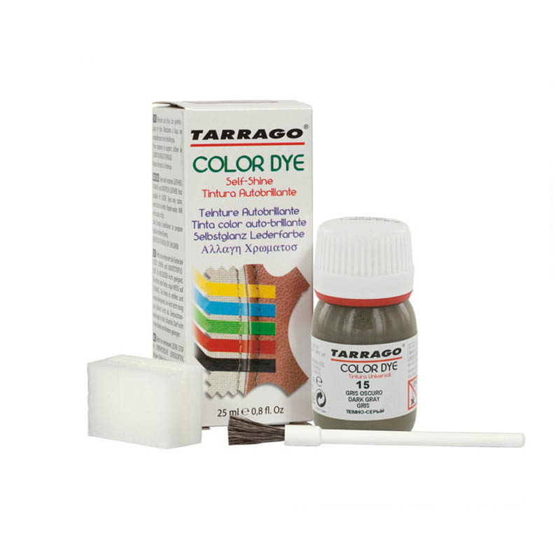 TARRAGO Краситель 25мл для кожи и текстиля Color Dye темно-серый (dark gray)