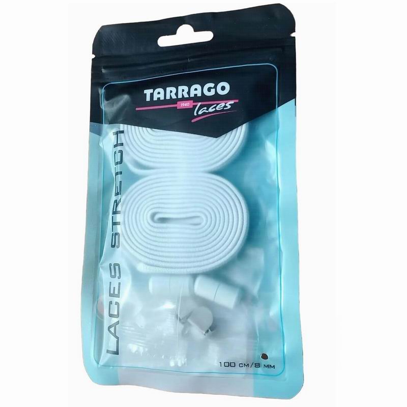TARRAGO Шнурки 100см эластичные, регулируемые Белые