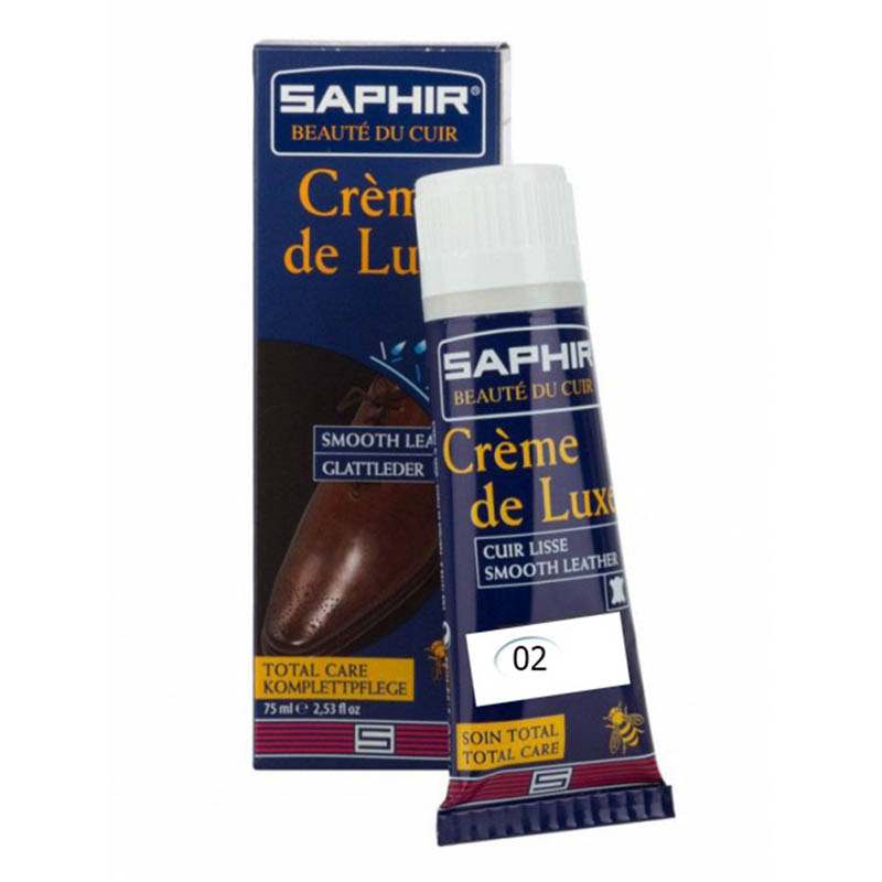 САПФИР Крем для кожи 75мл Creme de Luxe (туба с губкой) бесцветный (neutral)