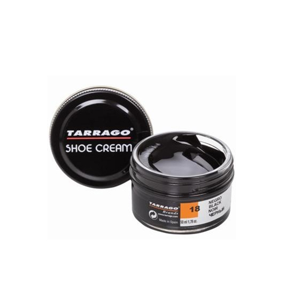 TARRAGO Крем для кожи 50мл черный (ст.банка) Shoe Cream
