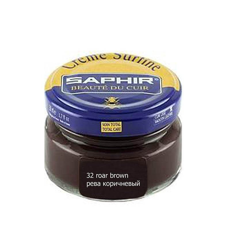 САПФИР Крем для кожи 50мл Creme Surfine черно-коричневый (roar brown)
