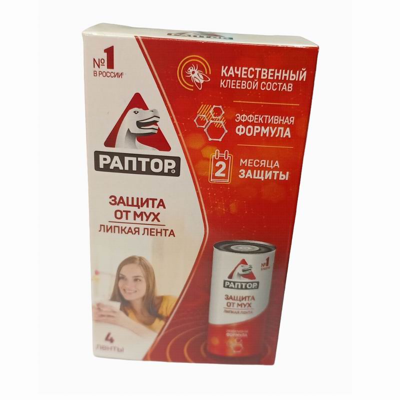 РАПТОР Липкая лента 4шт от мух (12)