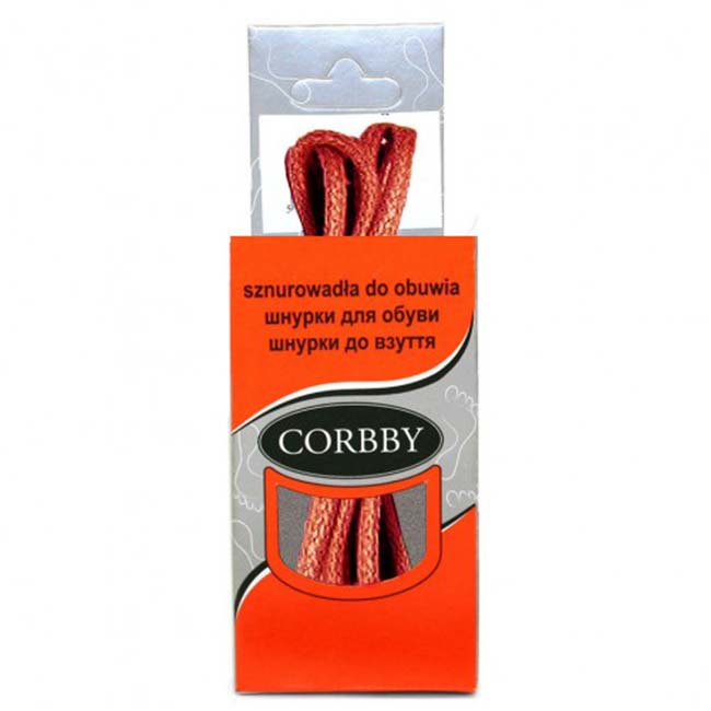 CORBBY Шнурки 75см круглые тонкие с пропиткой Красные Без скидок