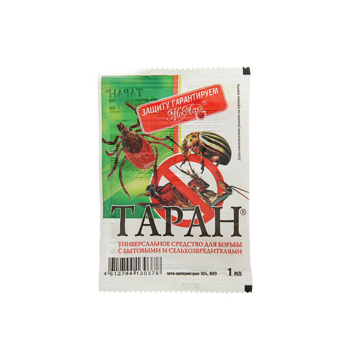 Таран 1мл для борьбы с бытовыми насекомыми и сельхозвредителями (250) Без скидок