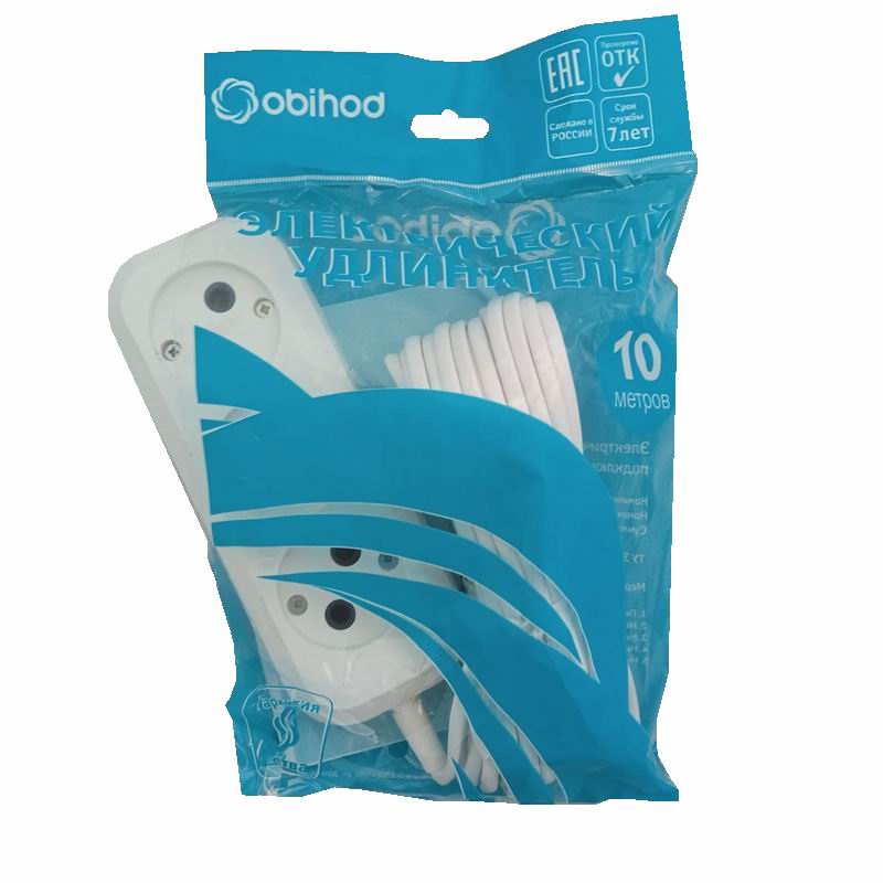 Удлинитель сетевой 10м* 3гн OBIHOD (10)