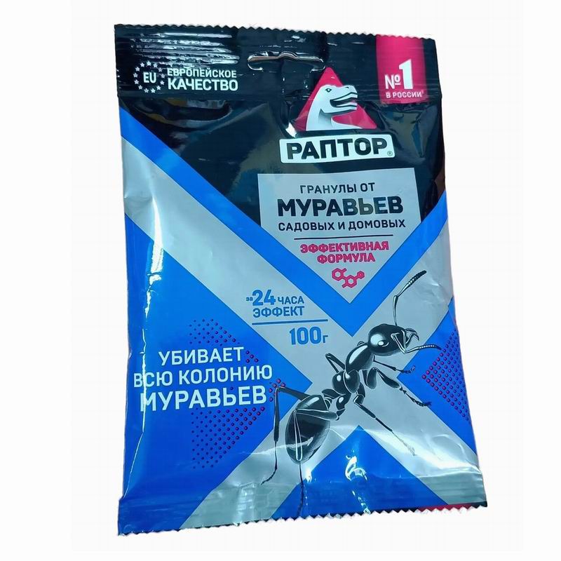 РАПТОР Гранулы 100гр от муравьев от садовый и домовых (5/25)