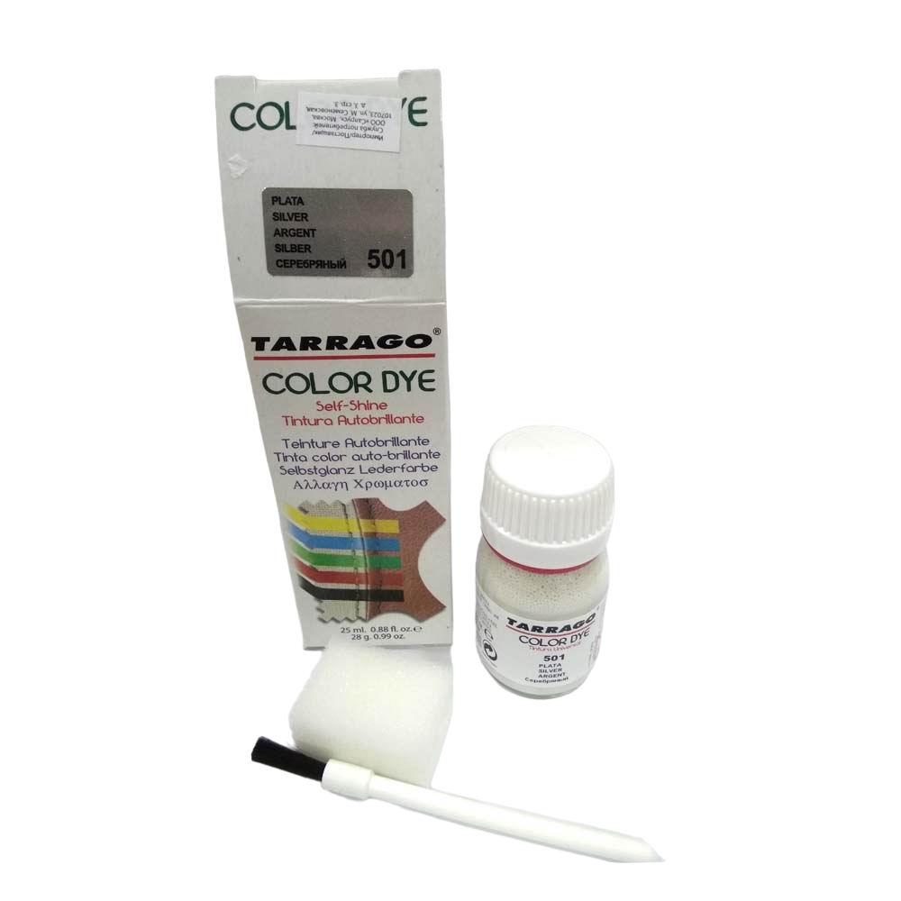 TARRAGO Краситель 25мл для кожи и текстиля Color Dye серебро (silver)