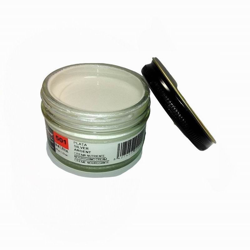 TARRAGO Крем для кожи 50мл серебро металлик (ст.банка) Shoe Cream Без скидок