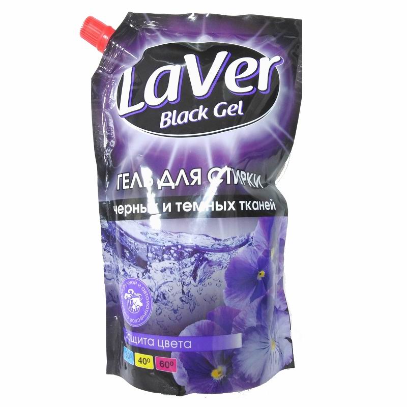 LAVER Гель 1л BLACK для стирки изделий из черных (и темных) тканей для ручной и автомат (6)
