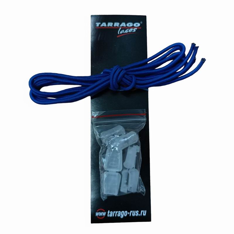TARRAGO Шнурки 100см эластичные, регулируемые Синие