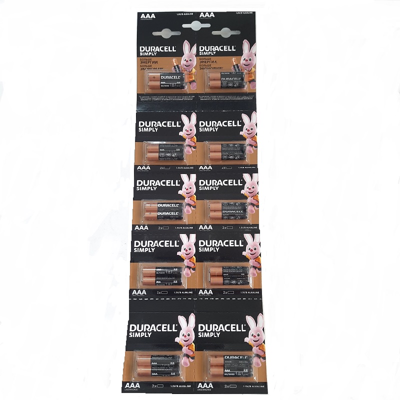 LR-03 Duracell бл-20 Alkaline отрывной 2*10 (240)