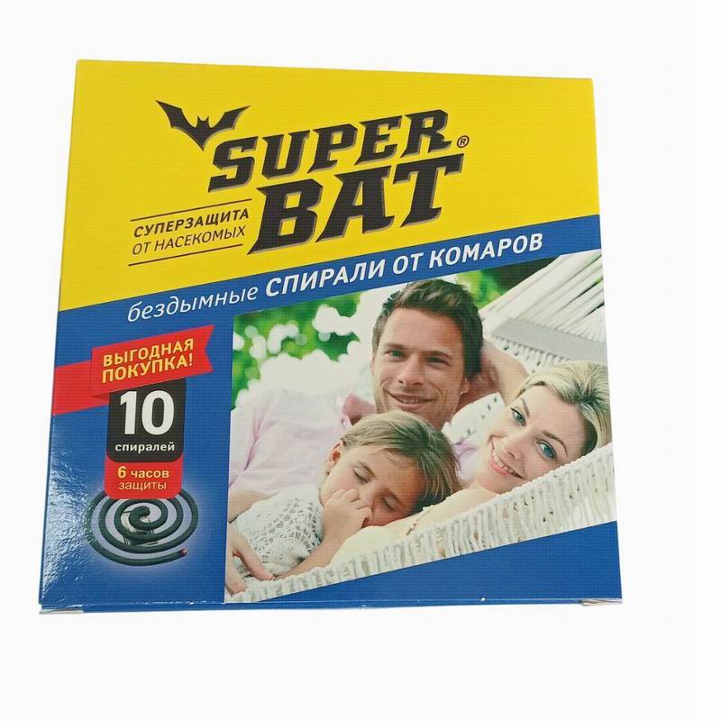 SuperBAT Спирали 10шт от комаров бездымные Черные (60)