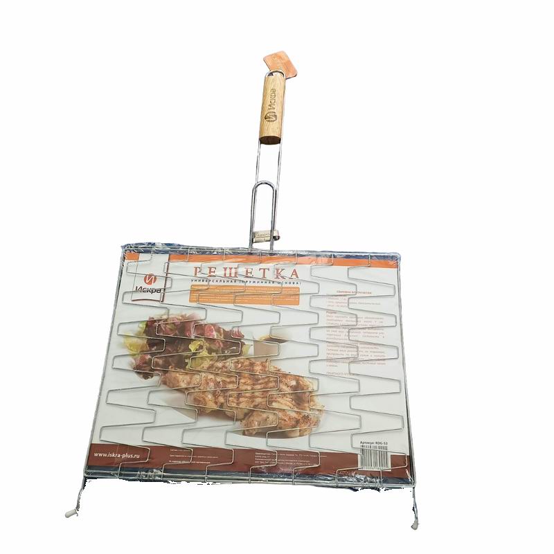 ИСКРА Решетка-гриль 40*30см Плоская с пружинной основой