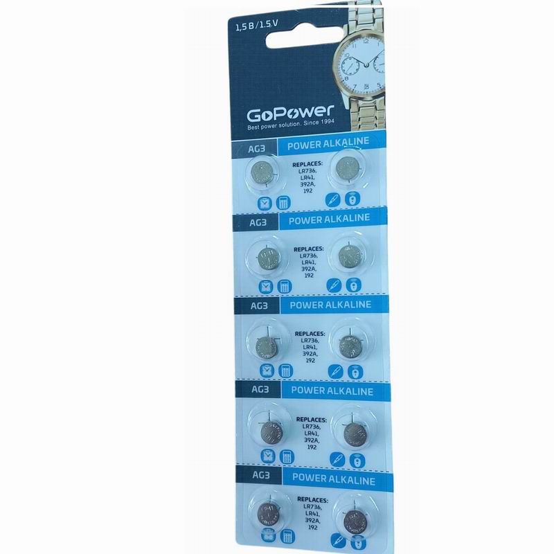 AG03 GoPower BL-10 LR-736. LR-41. 392А. 1,5V Alkaline
