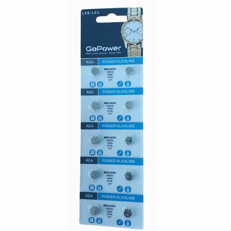 AG04 GoPower BL-10 LR-626. LR-66. 377А.1.5V Alkaline