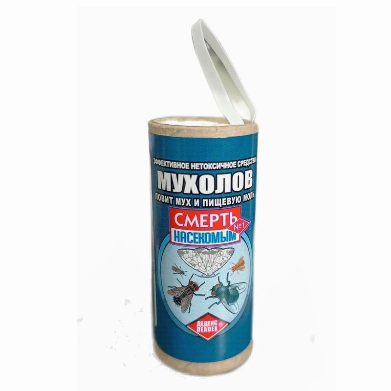 Липкая лента 1шт МУХОЛОВ от мух и пищевой моли Смерть Насекомым (200)