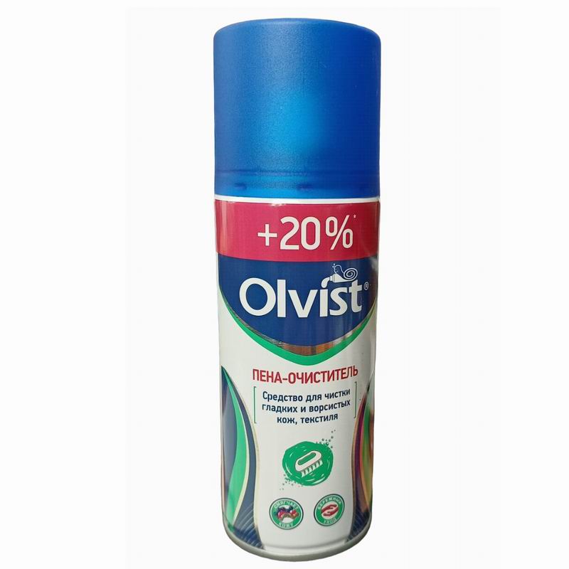 OLVIST Пена-очиститель 180мл для кожи, замши, текстиль (12)