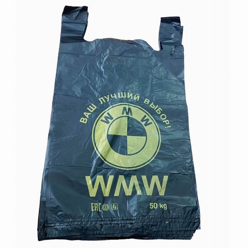 Пакет майка WMW р.43+18 х 69см, Черный плотный до 50кг (50)