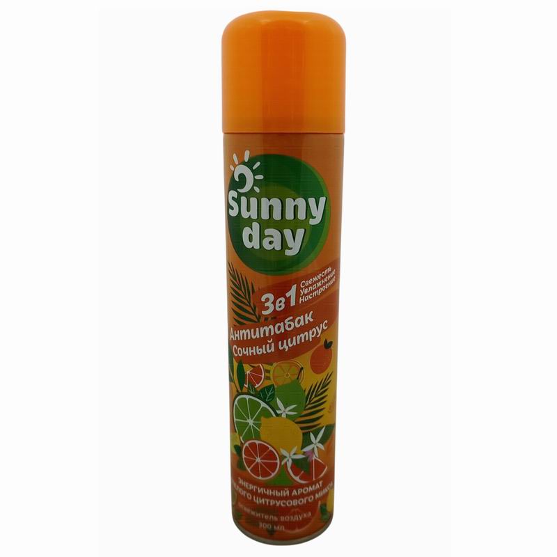 Освежитель воздуха АНТИТАБАК Сочный Цитрус 300мл (200гр) Sunny Day (12)