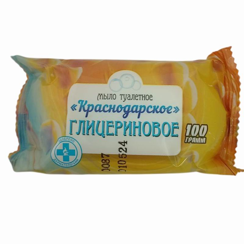 Мыло 100гр туалетное Краснодарское Глицерин в цв.обертке (66)
