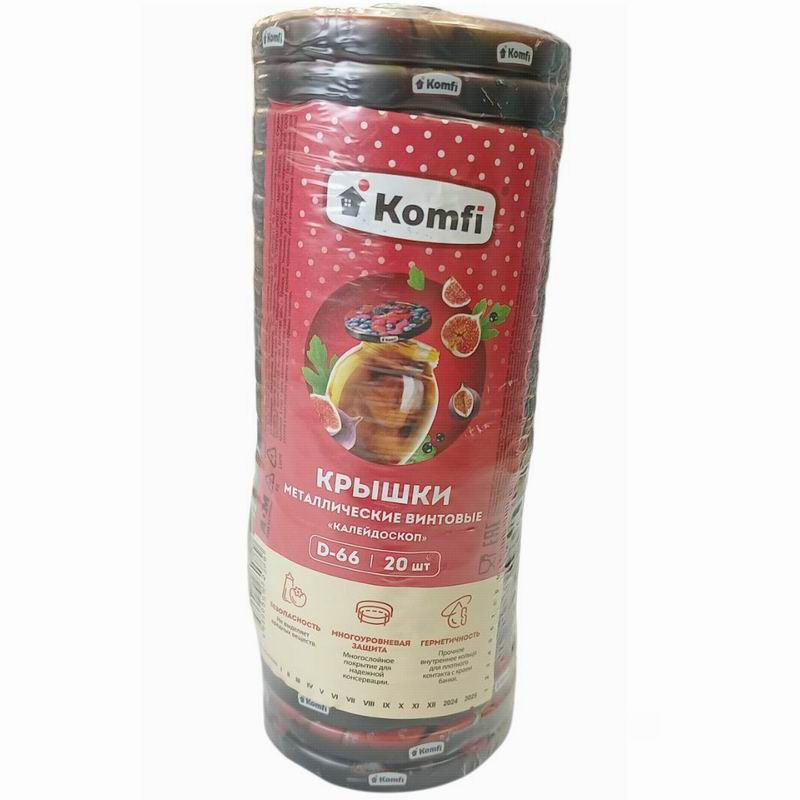 Крышка винтовая 66 Komfi Калейдоскоп (20) на майонезную банку